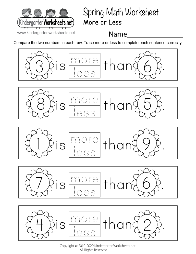 free math worksheet printouts