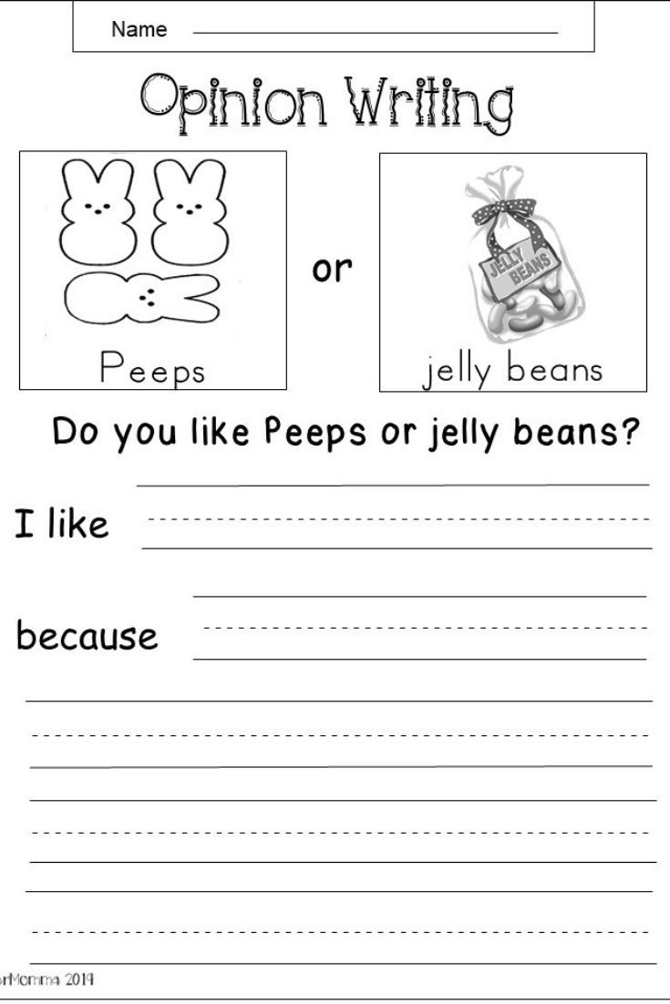 Spring Opinion Writing Worksheets Kindermomma