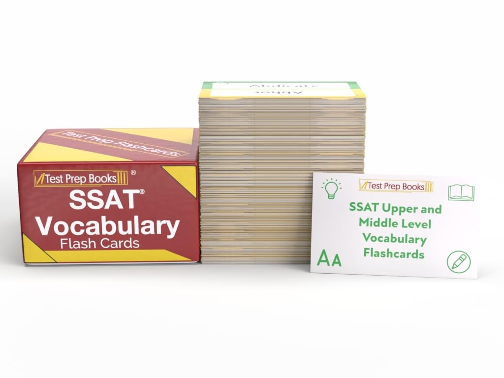 SSAT Vocabulary Study Cards 2025 2026 SSAT Middle And Upper Level Test Prep And Practice Full Color Cards Test Prep Books Amazon au Books