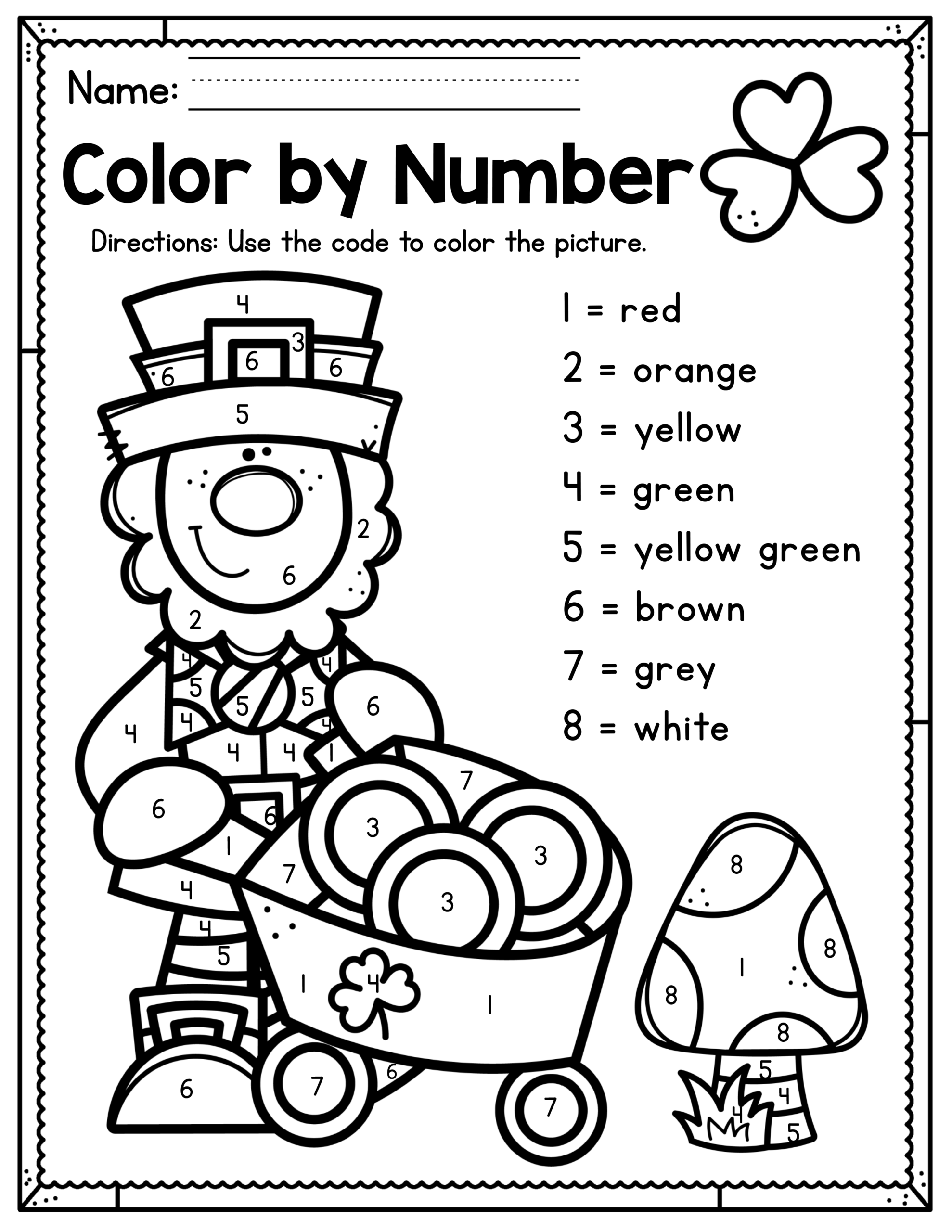 st patrick's day math worksheets