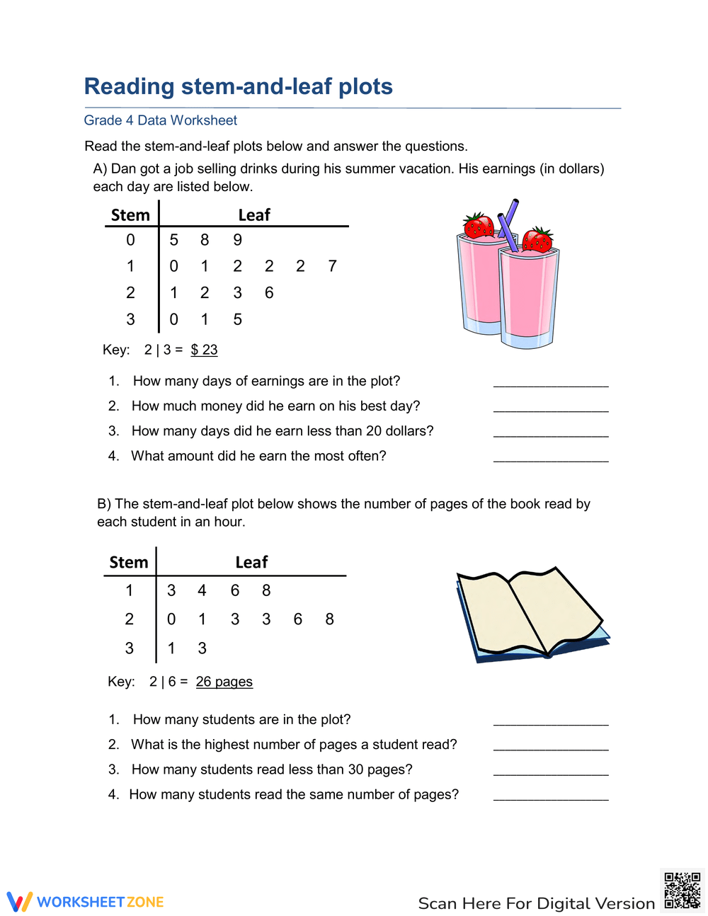 Stem And Leaf Plot Worksheets Printable Stem And Leaf Plot Worksheets Printable