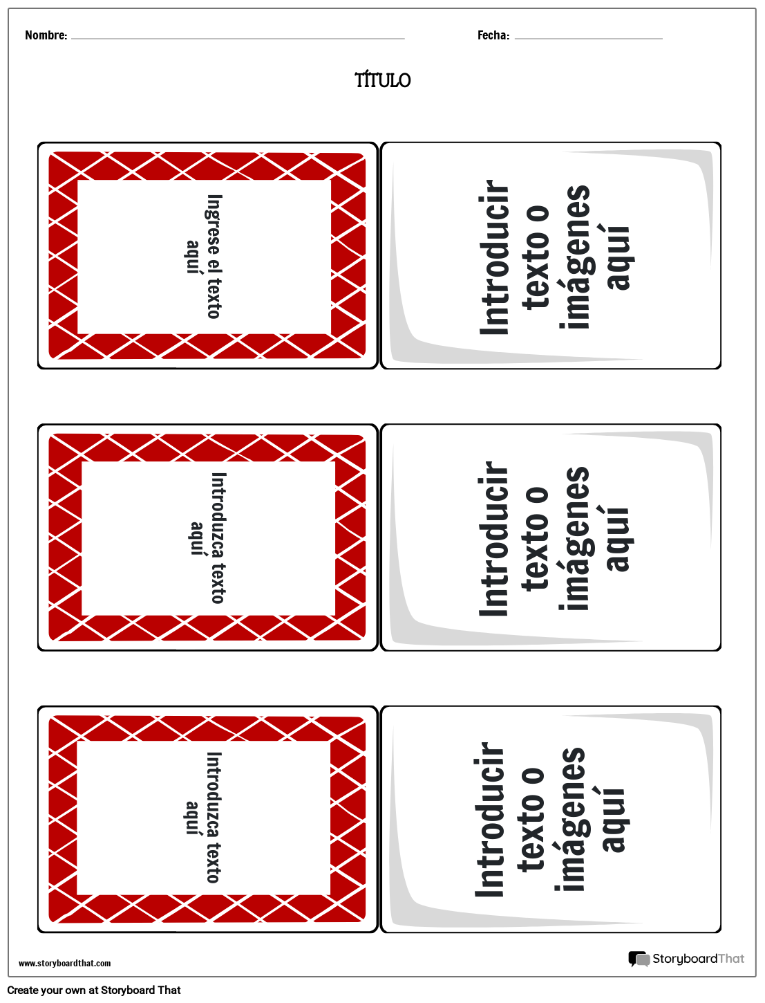 plantillas flashcards para imprimir