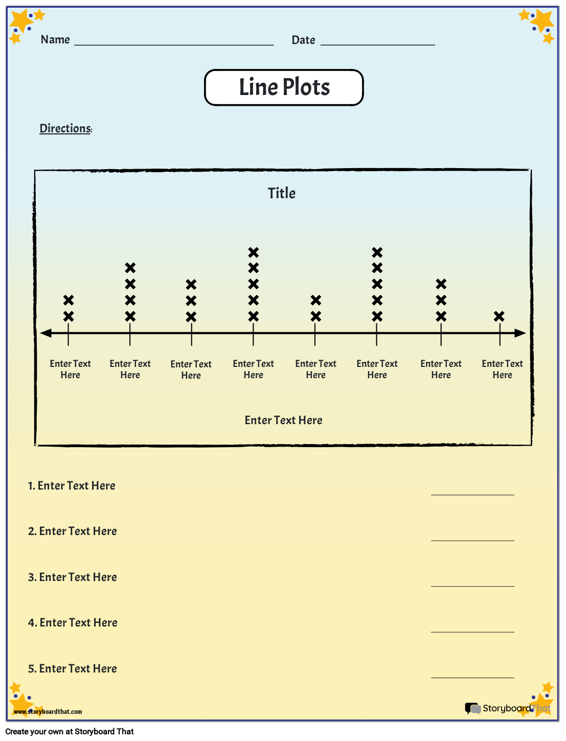 Storyboard That Free Line Plot Worksheets For Teachers Storyboard That Free Line Plot Worksheets For Teachers