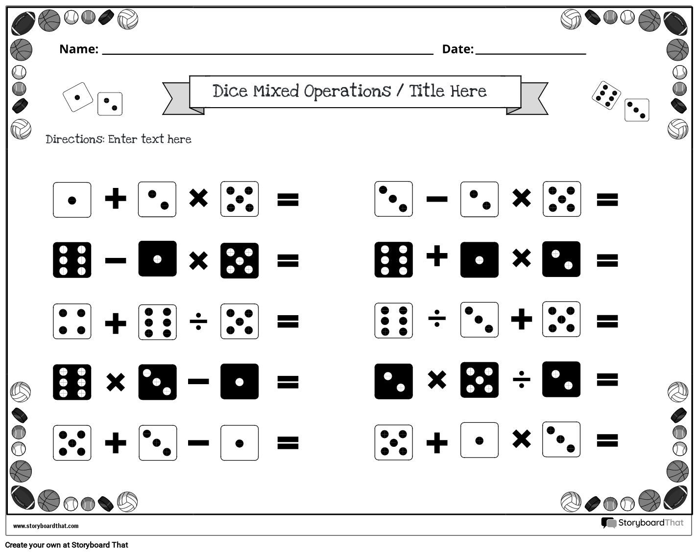 mixed math operations worksheets
