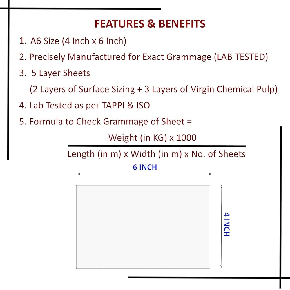 Suvigya Unruled Index Flash Cards Blank Plain 4x6 Inch Large Size 400 Gsm Ivory Cardstock White Pack Of 50 Sheets Amazon in Home Kitchen