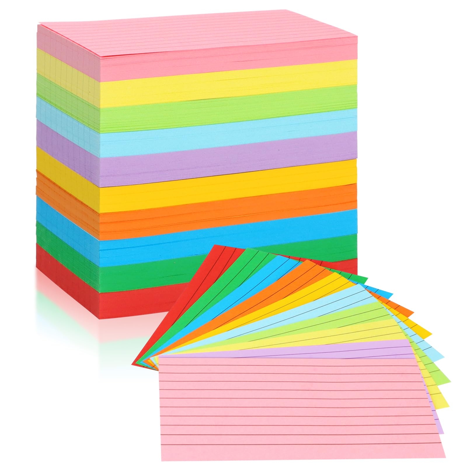 Tecmisse 3 X 5 Index Cards Lined 600 Pieces Colorful Index Cards Note Cards Flashcards Flashcards For School Learning Notes To Do List 10 Colors Amazon de Stationery Office Supplies
