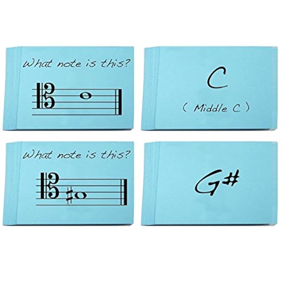 Tenor Clef Note Names Flashcards Really Fun Design For Learning To Read Music Bassoon Bass Cello Trombone Amazon co uk Musical Instruments DJ