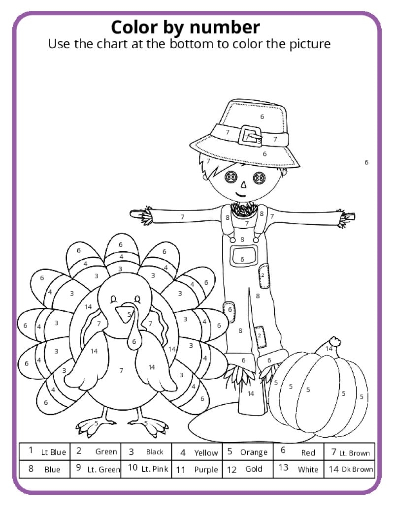 turkey math worksheets