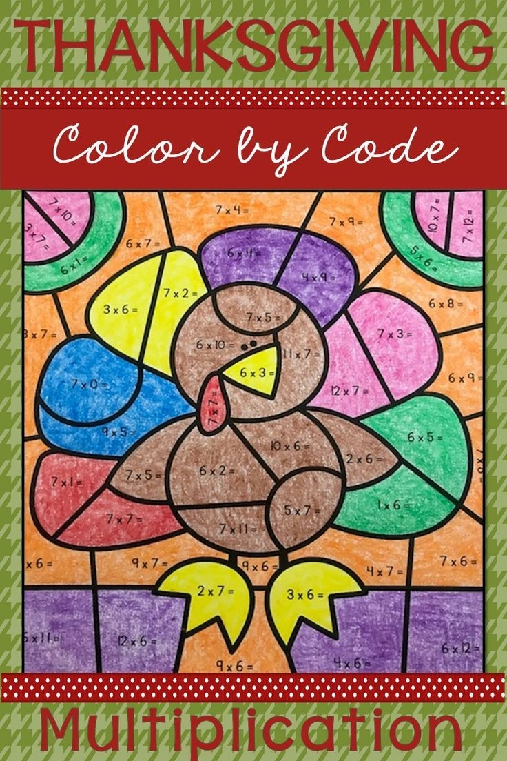 Thanksgiving Math Coloring Sheets Multiplication Color By Number Thanksgiving Math Coloring Sheets Multiplication Color By Number