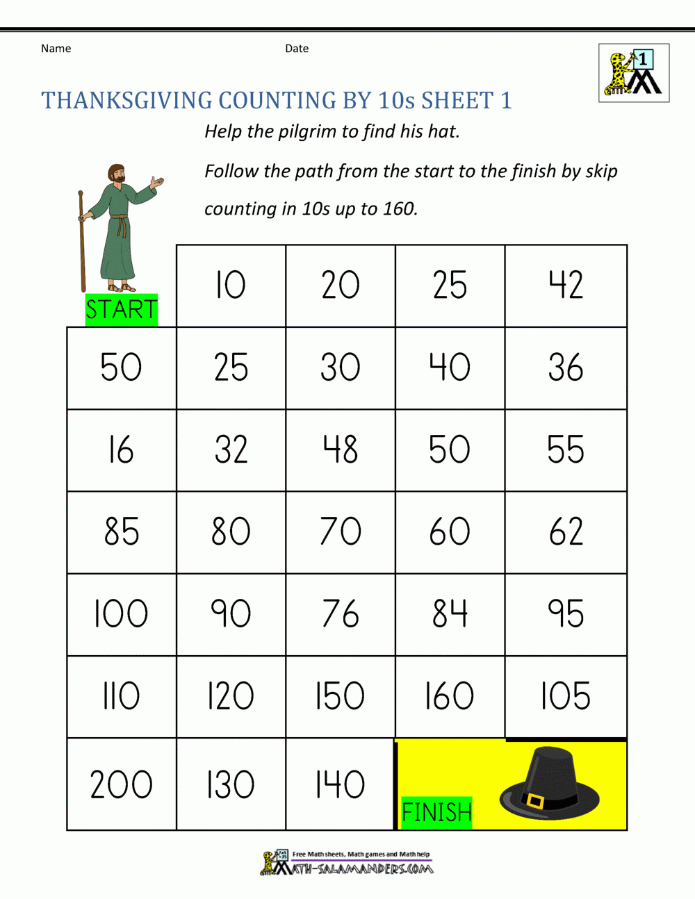 Thanksgiving Math Worksheets 2nd Grade