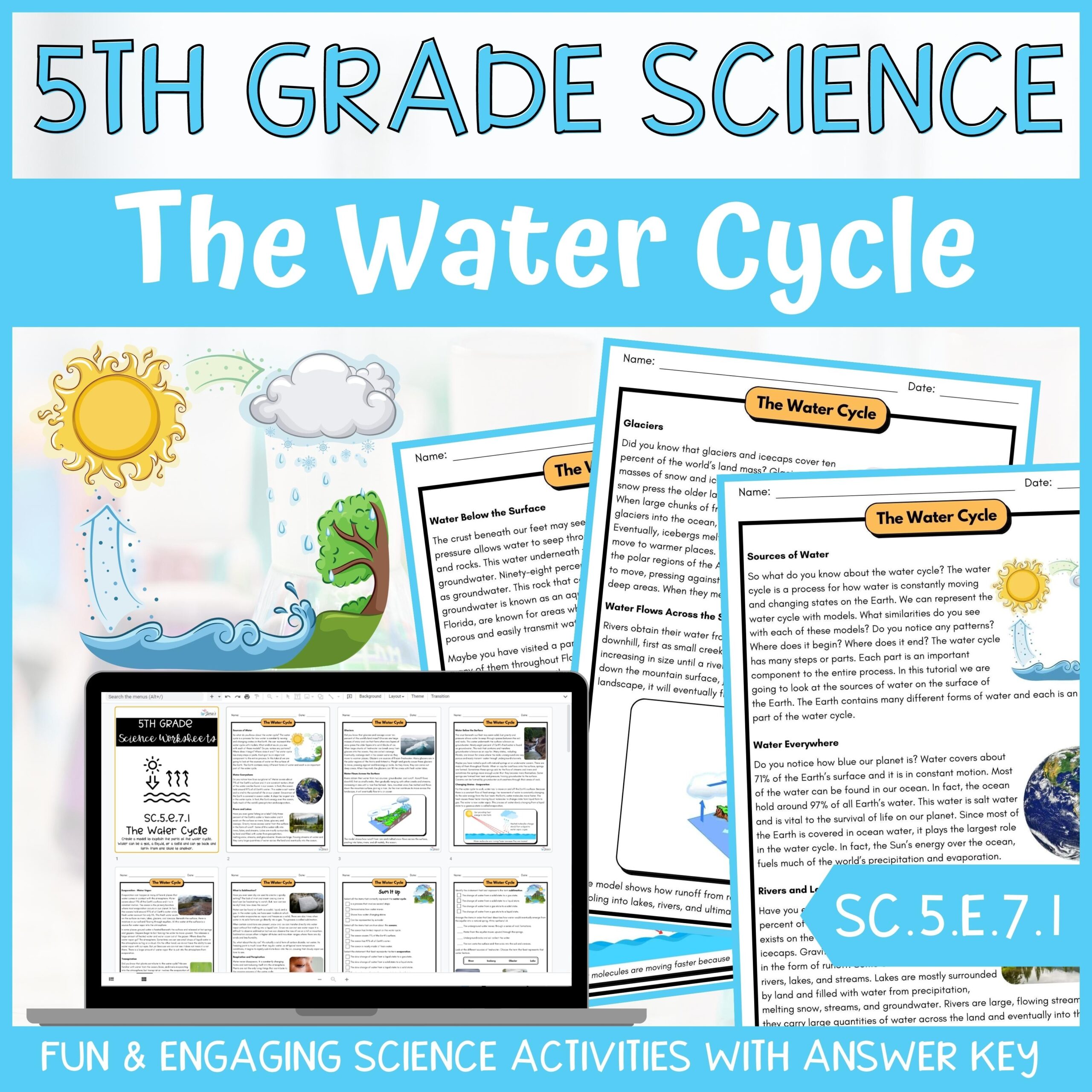 The Water Cycle Activity Answer Key 5th Grade Earth Science Classful The Water Cycle Activity Answer Key 5th Grade Earth Science Classful