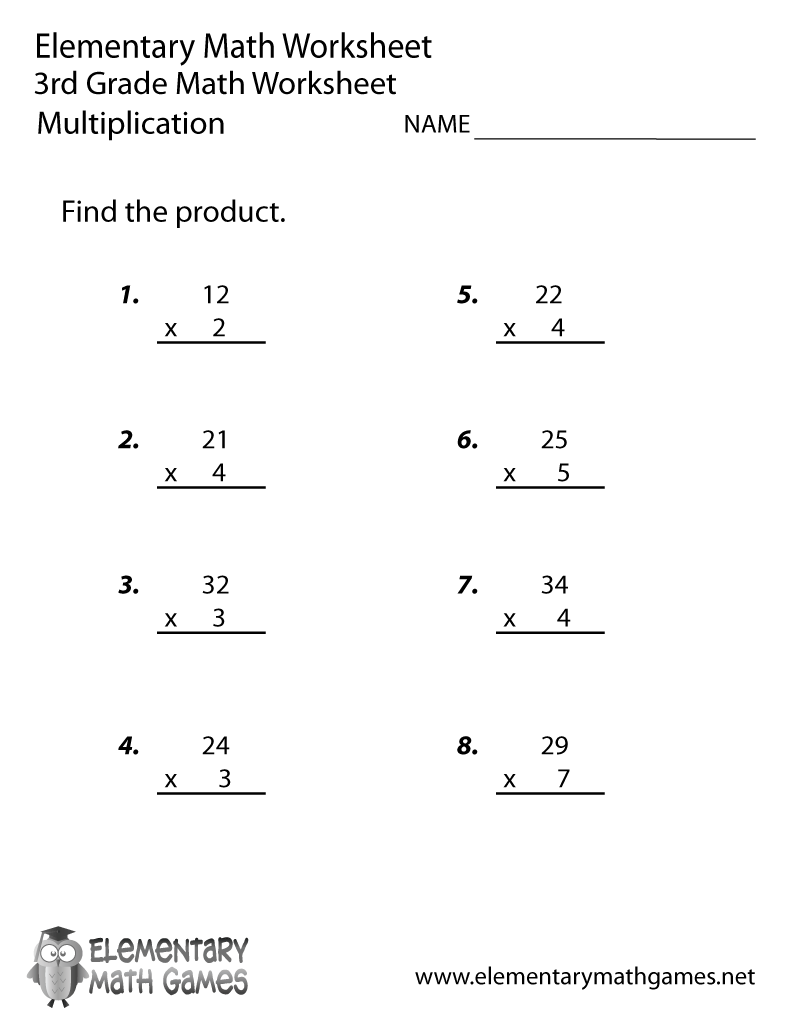 printable math worksheets for 3rd graders