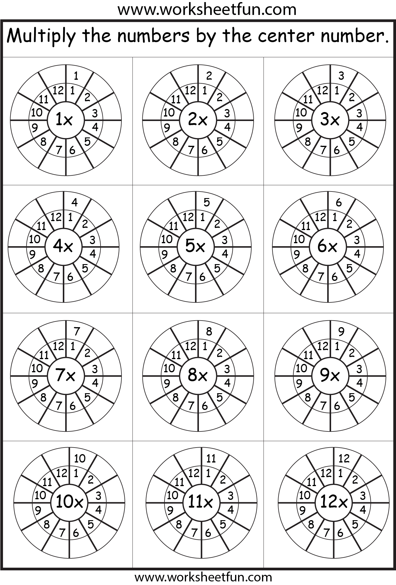 multiplication tables worksheets
