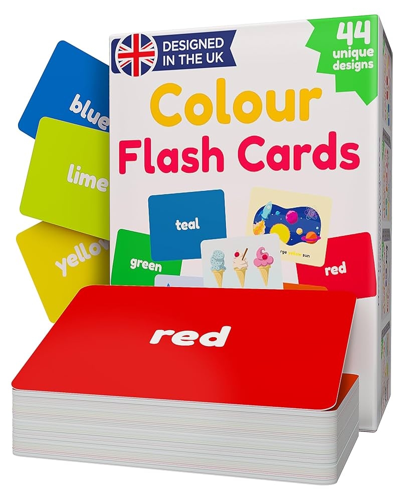 Toddler Colour Chart Cards 44 Colour Cards For Learning Colours And Words Great Flashcards Includes Simple And Advanced Colours Amazon de Toys