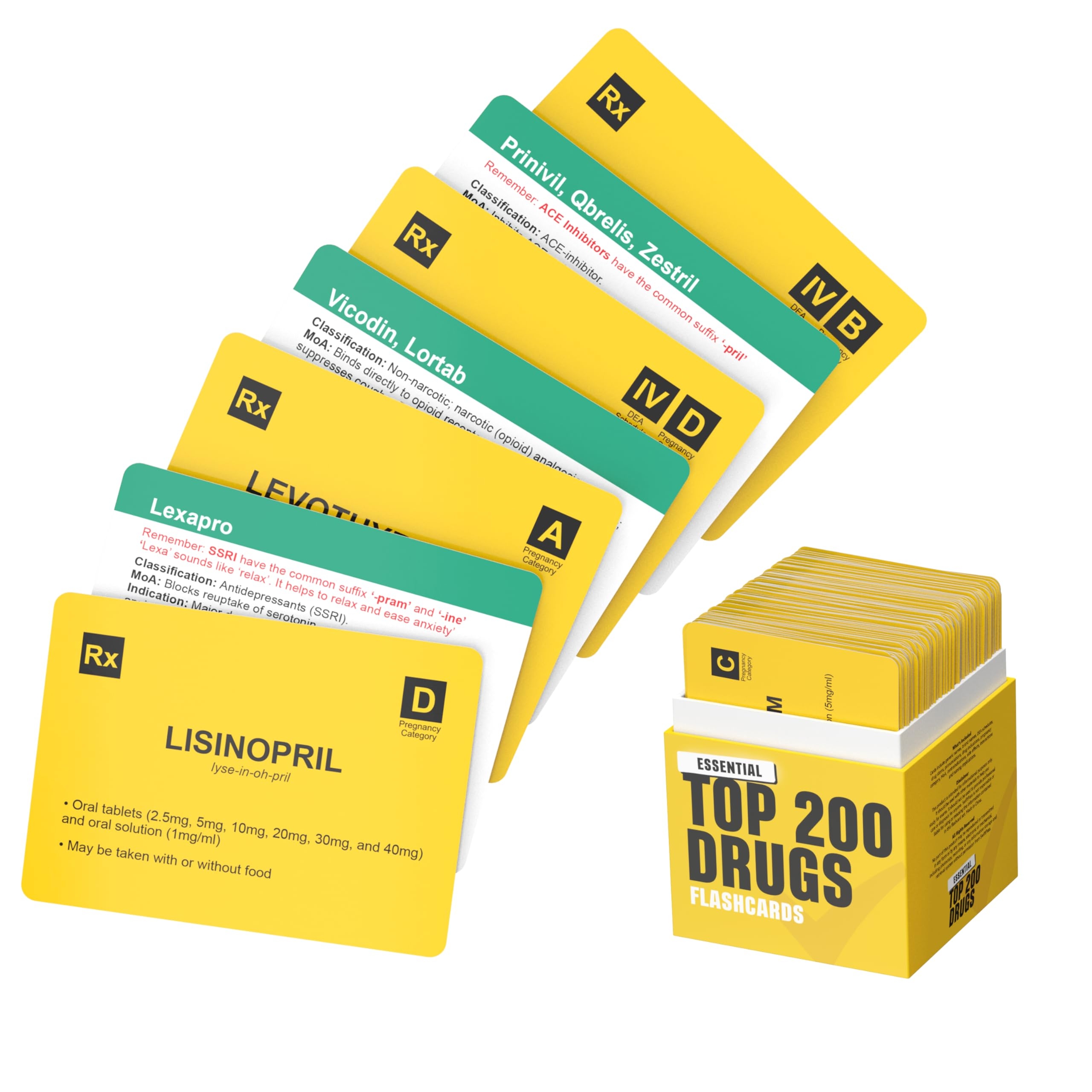 Top 200 Drugs Flashcards For Medical Pharmacology Nursing Students Pharmacology Flash Cards For Test Prep Amazon co uk Outlet