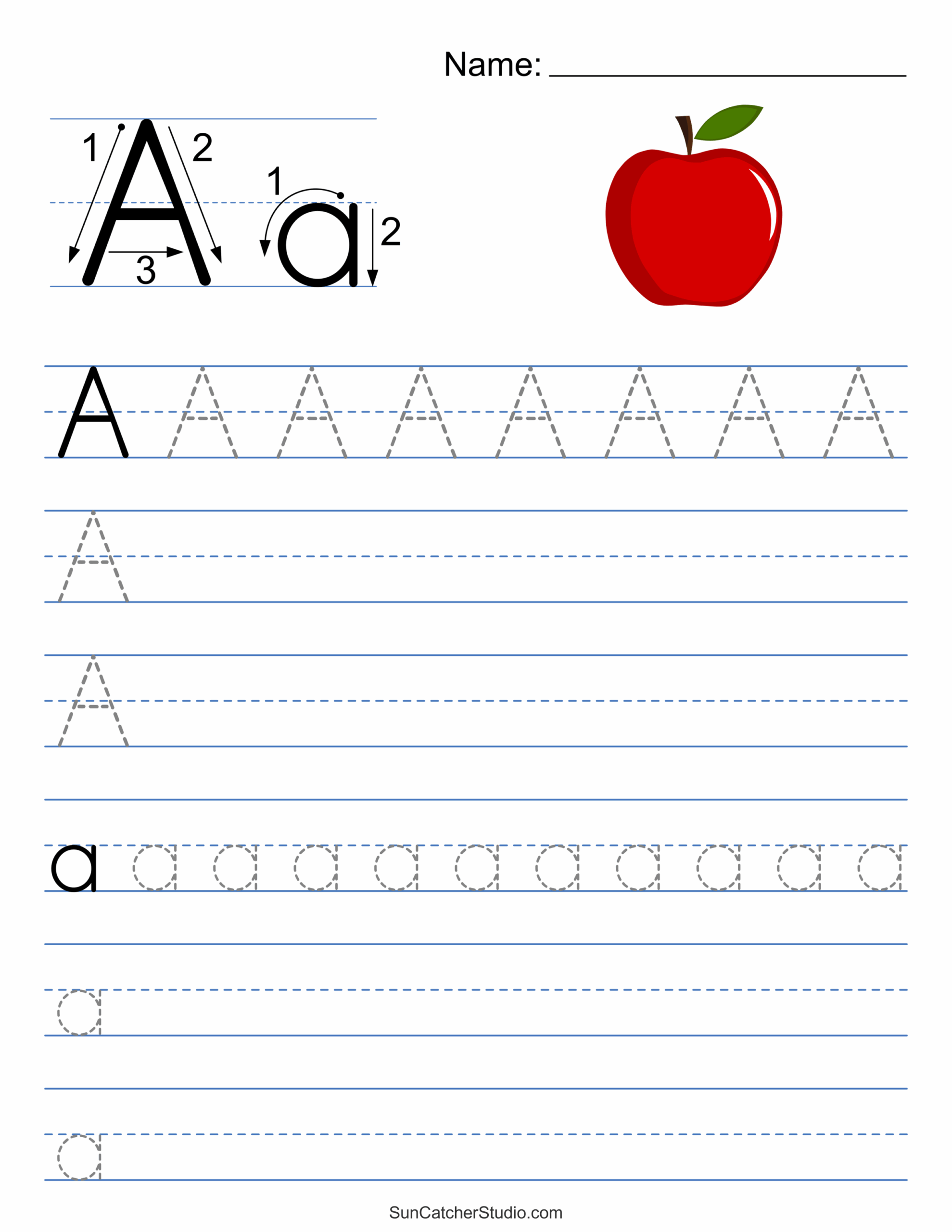 free letter tracing worksheets