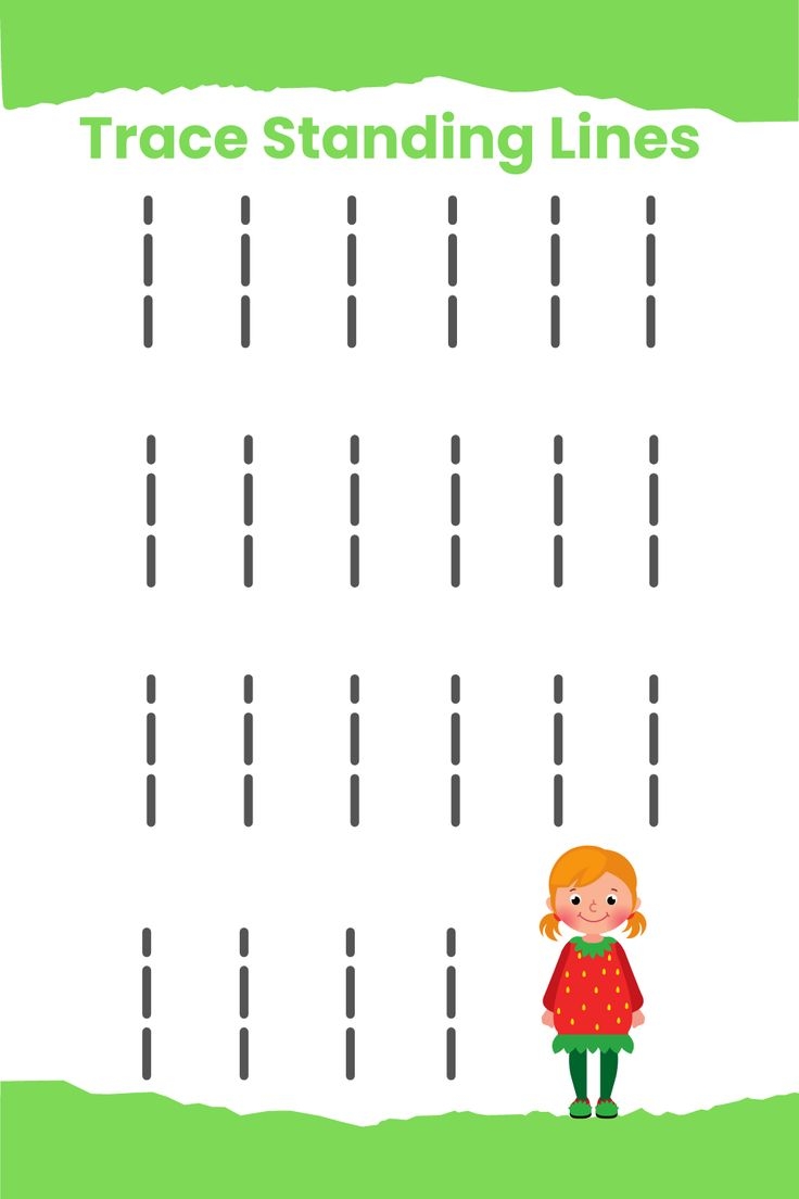 Tracing Standing Line Worksheets Preschool Tracing Standing Line Worksheets Preschool
