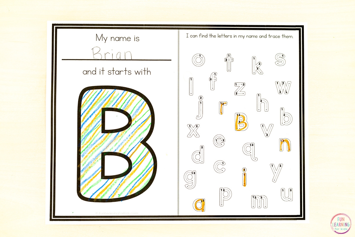 Tracing The Letters In My Name Worksheets