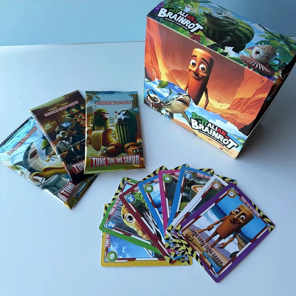 Trading Cards Italian Brainrot Cards Of Collection Tungtungtung Sahur Tralalero Tralala Card Game Toy For Children Birthday Gift AliExpress