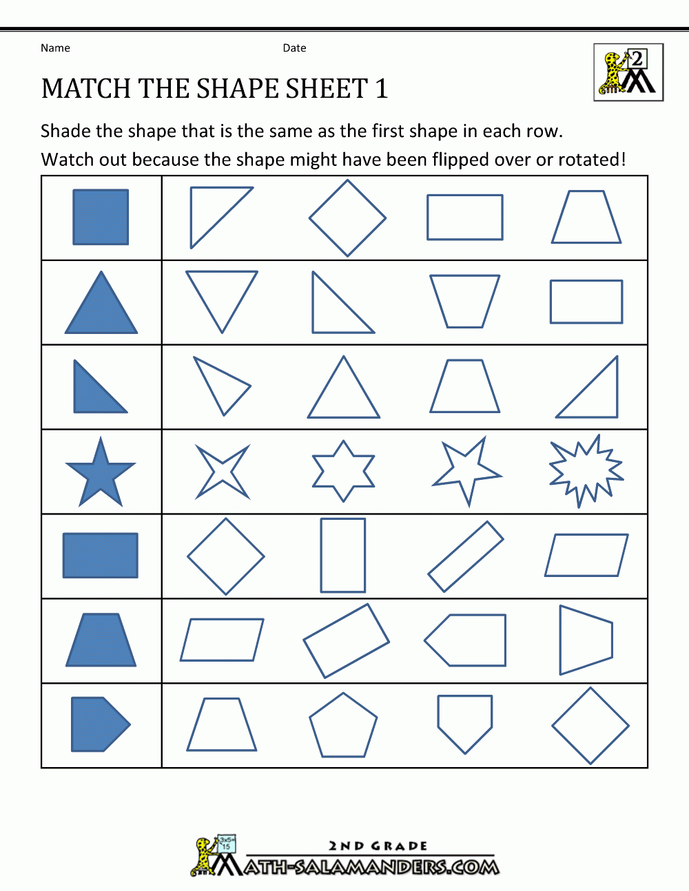 geometry math worksheets