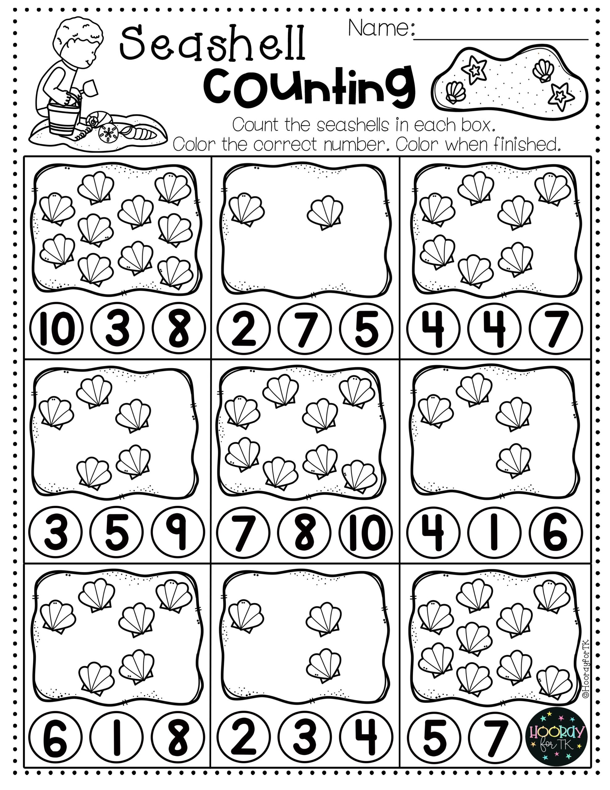 Transitional Kindergarten Summer Worksheets