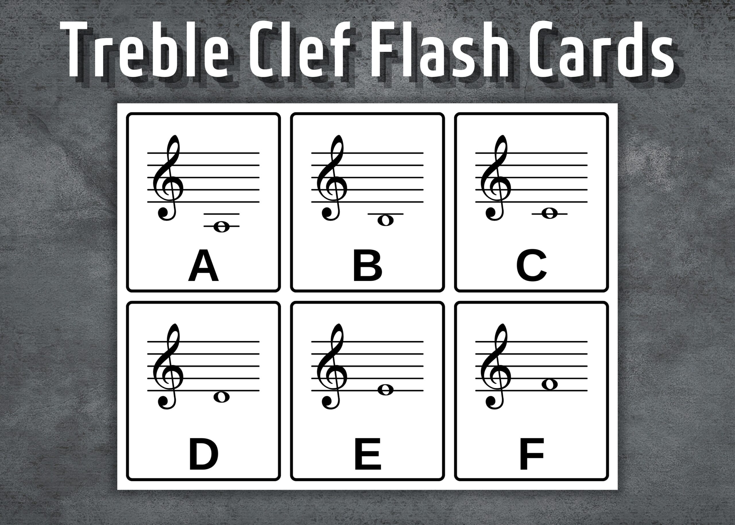 music note flashcards printable