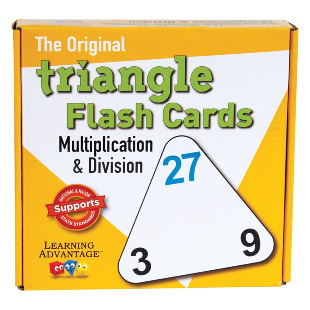 Triangle Flash Cards Multiplication Division CRE4552 Learning Advantage Flash Cards