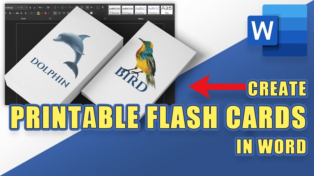 TUTORIAL Create 4x6 Printable FLASH CARDS In Word Easily YouTube