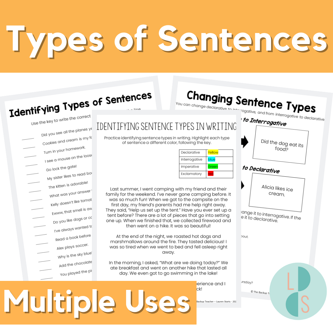 Types Of Sentences Worksheets Made By Teachers