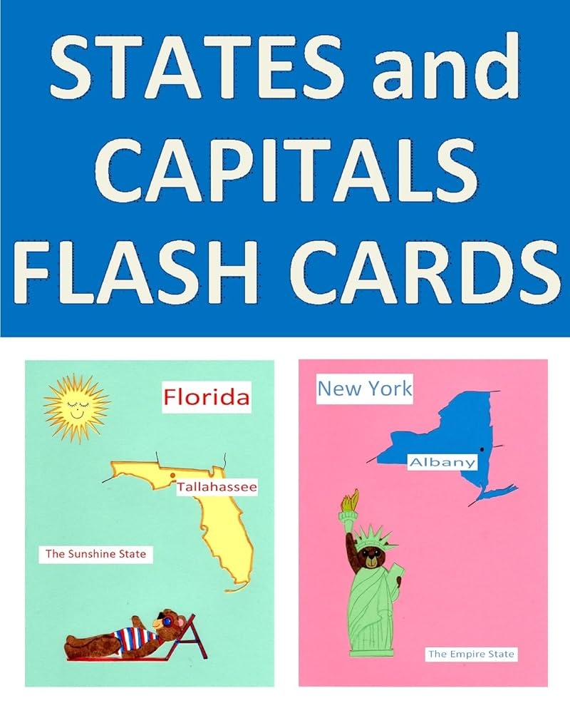 us states and capitals flashcards