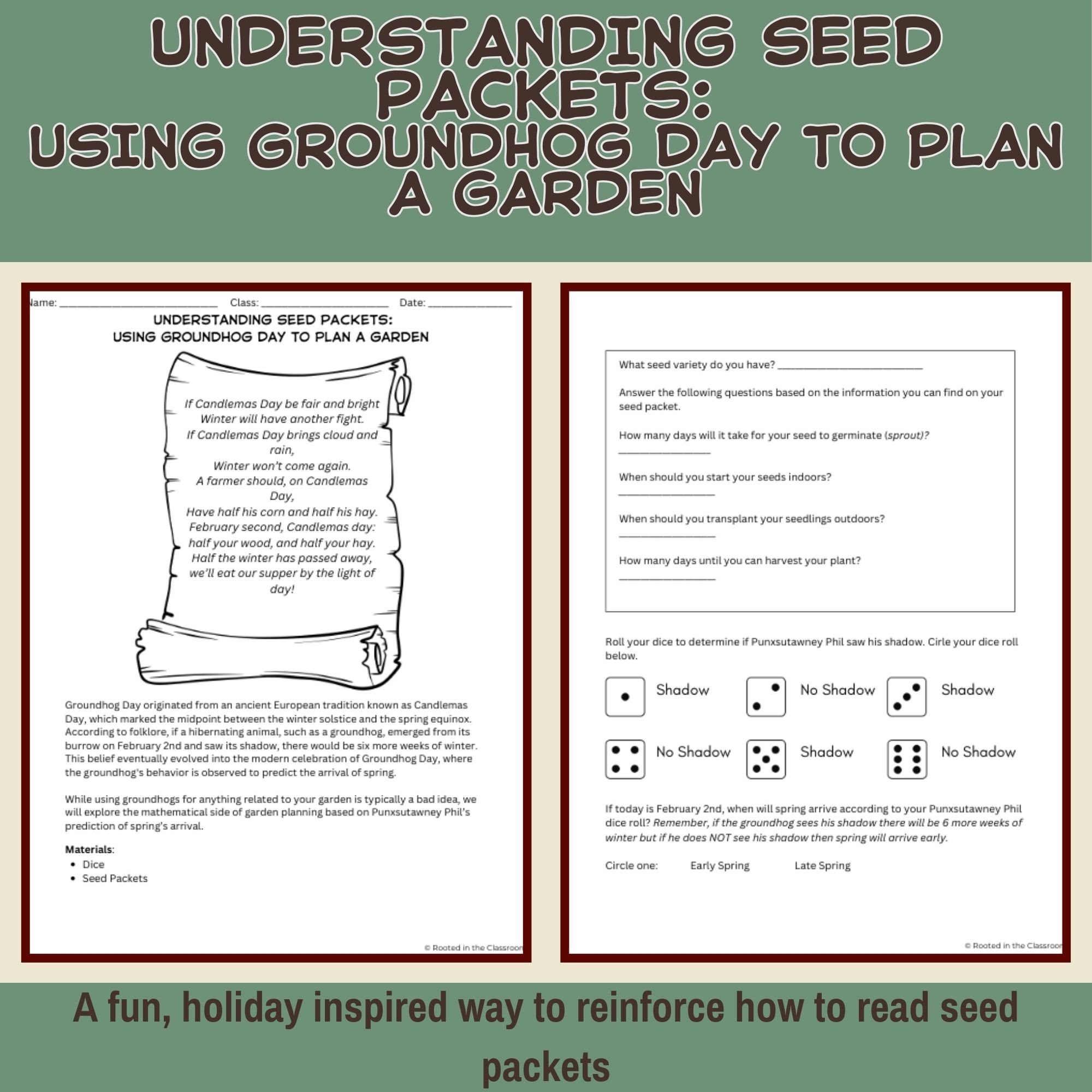 Understanding Seed Packets Reinforcement Activity Groundhog Day Classful
