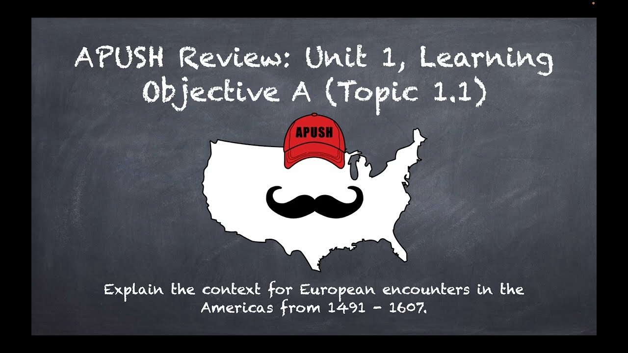 Unit 1 1491 1607 Learning Objectives APUSHReview