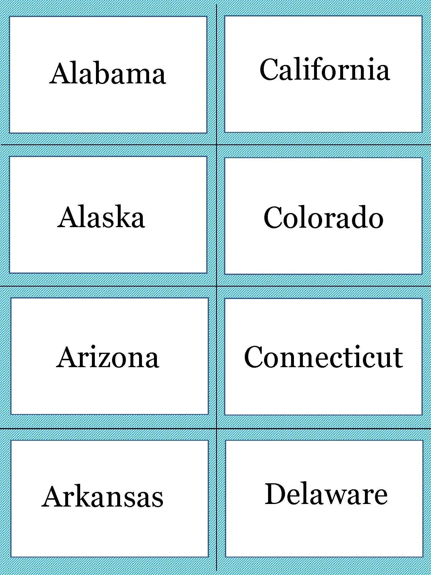 US States And Capitals Flashcards Etsy