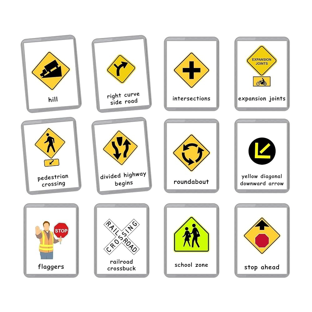 USA Traffic Signs Flash Cards Road Signs Driving Test Flash Cards DMV Flash Cards Street Signs Road Signals Laminated Cards Buy Online At Best Price In UAE Amazon ae