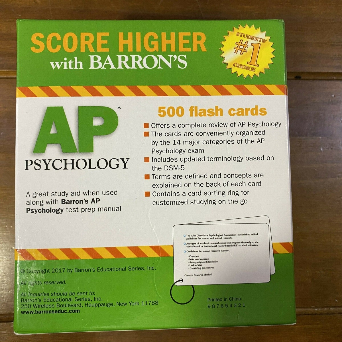 ap psychology barron's flashcards