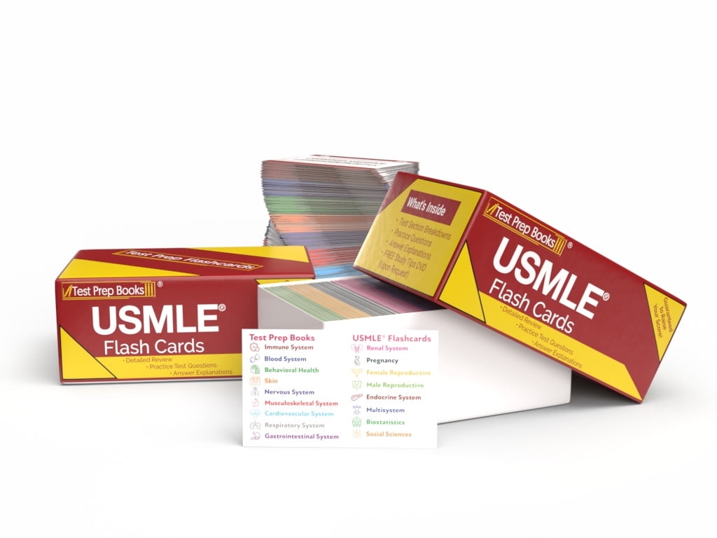 USMLE Step 1 Study Cards 2025 2026 USMLE Step 1 Prep And Practice Test Questions Full Color Cards Walmart