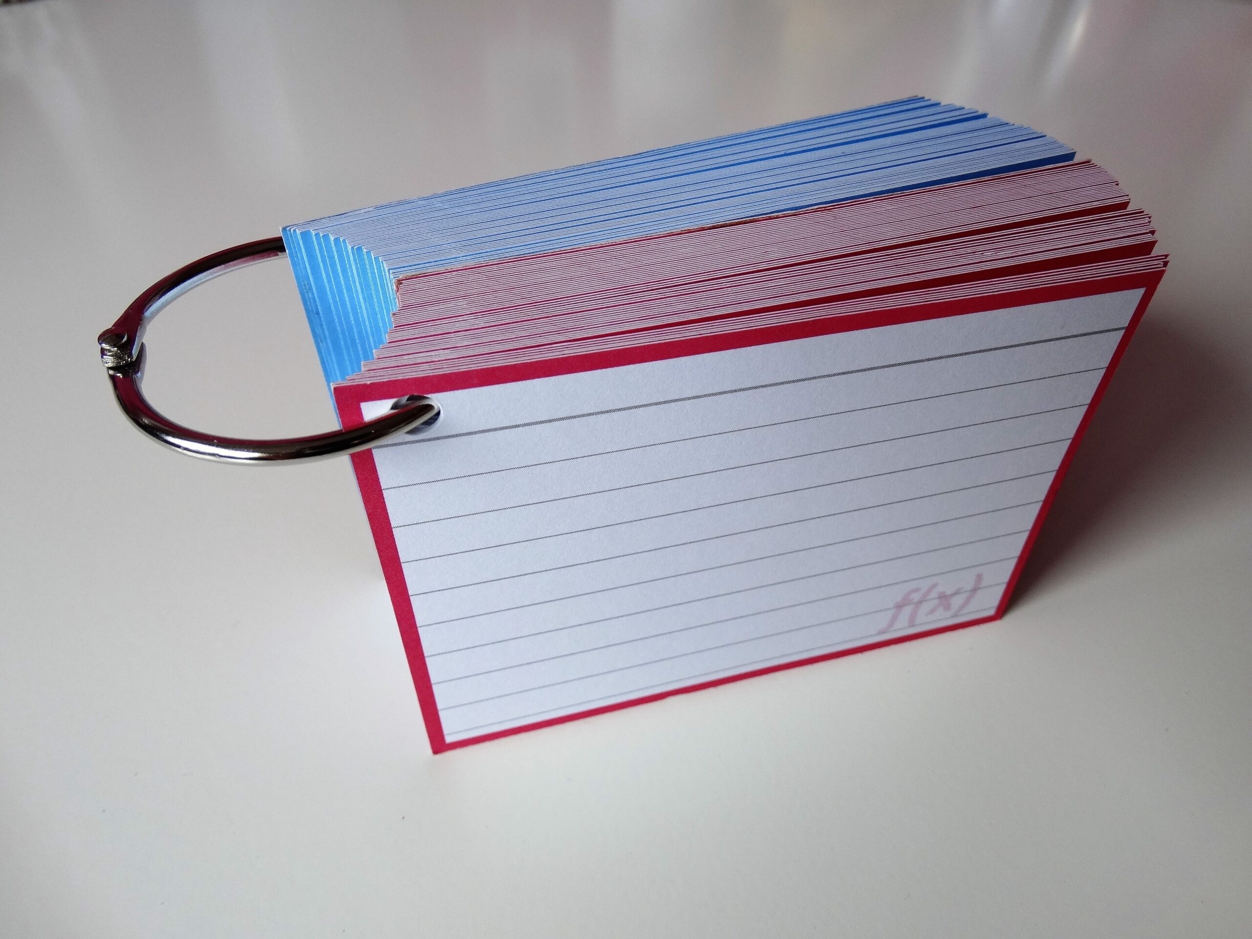 flashcard with ring flashcard with ring