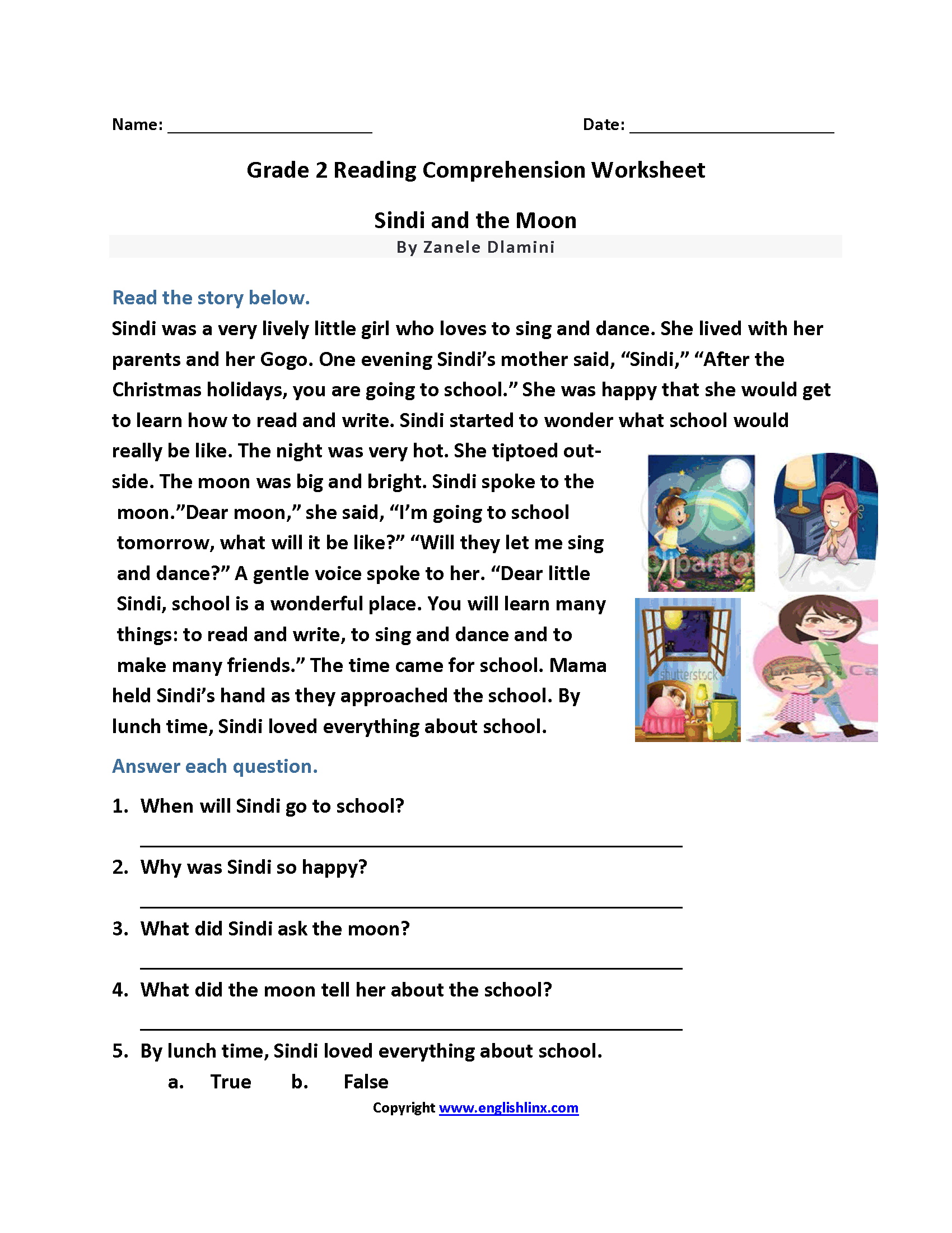 Vocabulary amp Context Clues Second Grade Reading Passages Lucky Worksheets Library