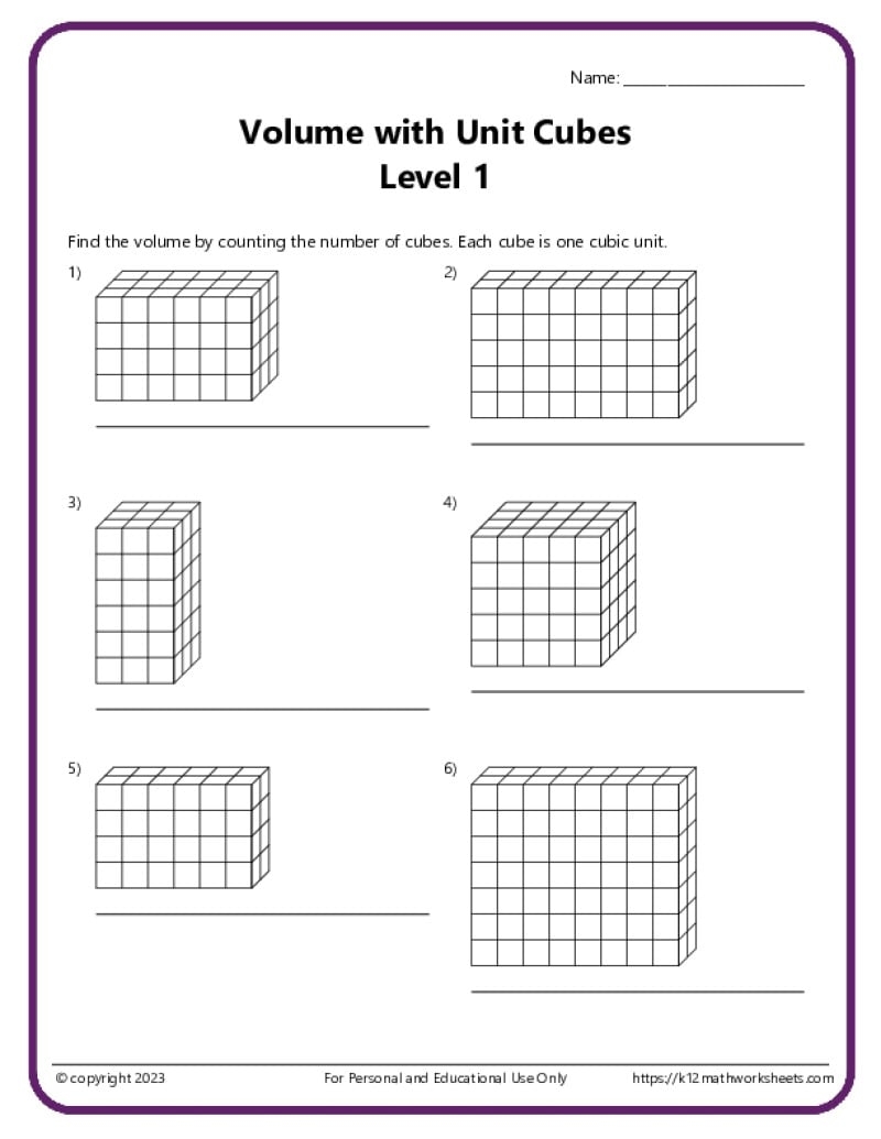k-12 math worksheets