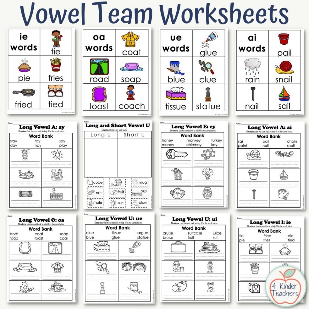 vowel team worksheets