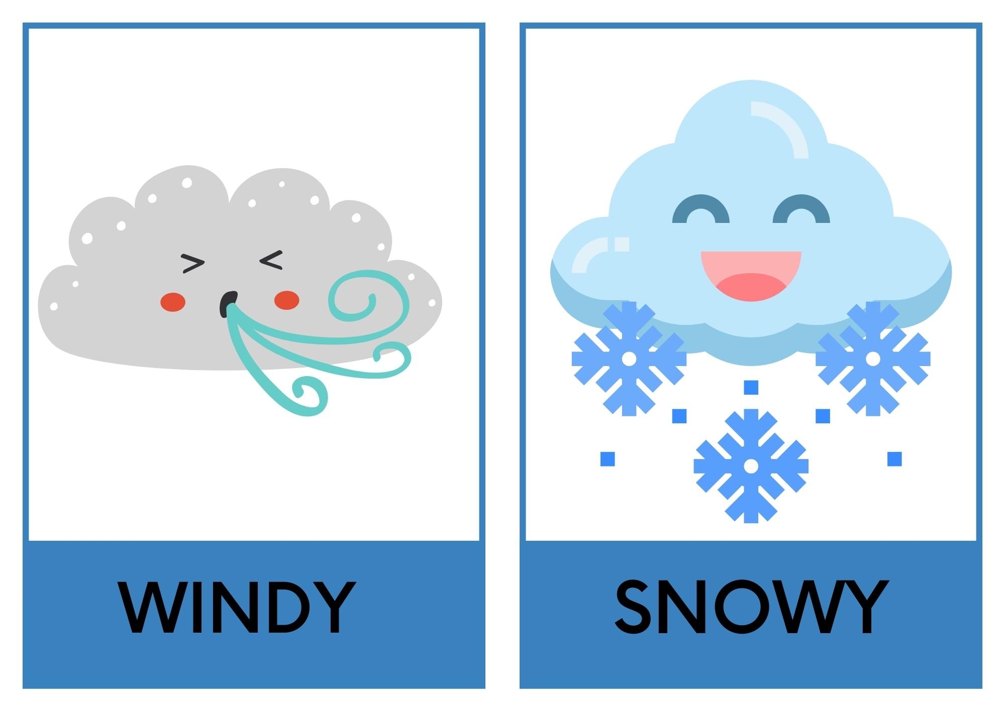 flashcards for weather