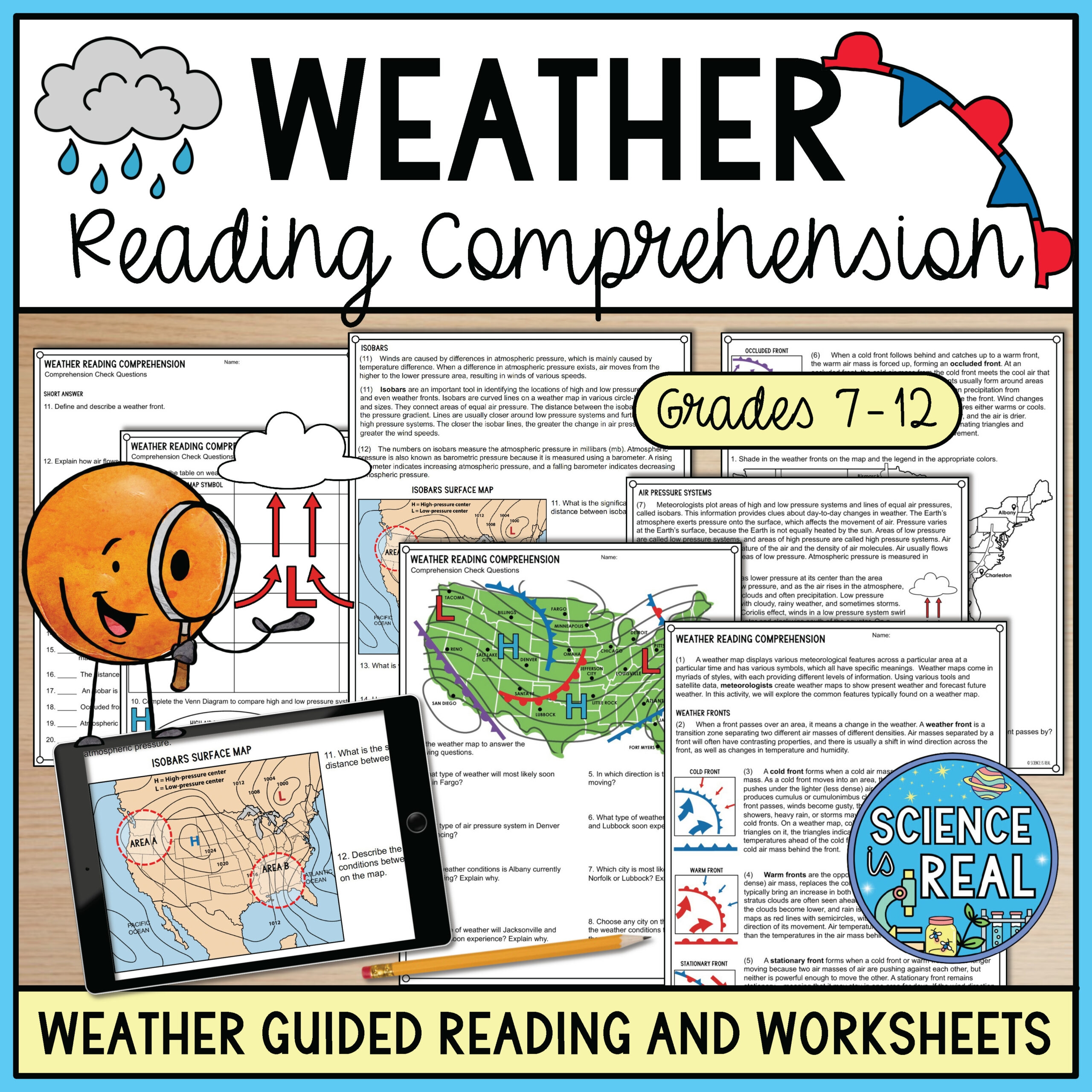 Weather Maps Reading Comprehension And Analysis Worksheets Classful Weather Maps Reading Comprehension And Analysis Worksheets Classful