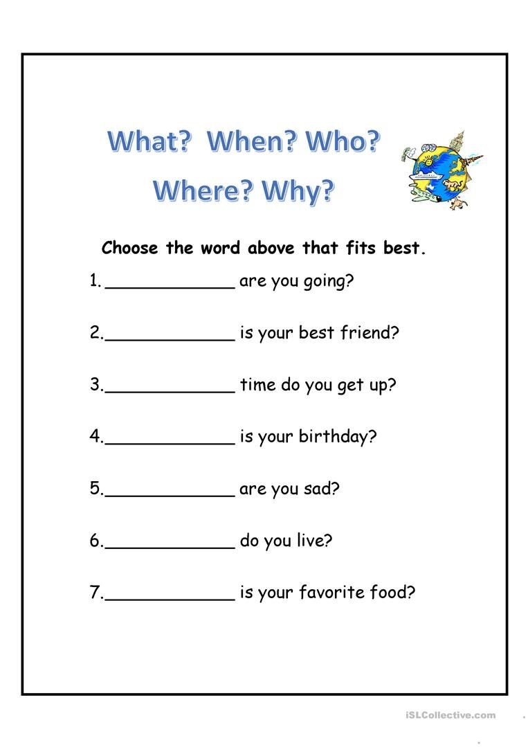WH Questions Worksheet Free ESL Printable Worksheets Made By Worksheets Library