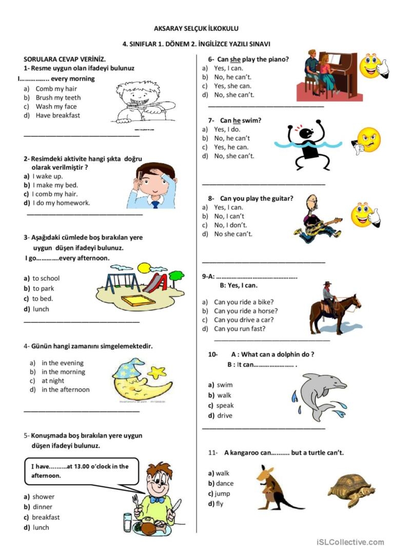Worksheet For 4th Grades English ESL Worksheets Pdf Doc