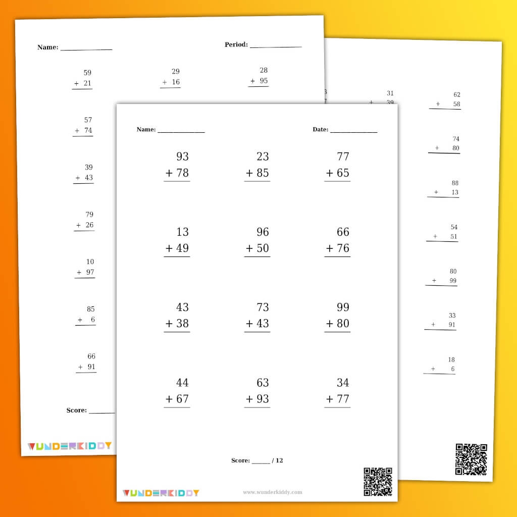 Worksheet Generator For Adding Two 2 Digit Numbers Practice Worksheet Generator For Adding Two 2 Digit Numbers Practice