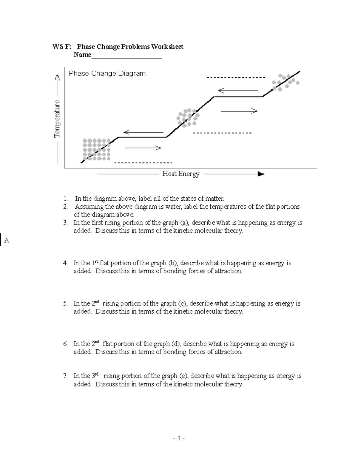 WS F Phase Change Problems Worksheet WS F Phase Change Problems Worksheet Studocu