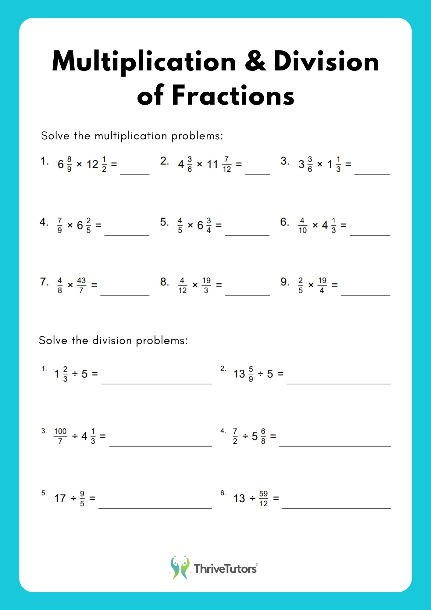 grade 6 math worksheets